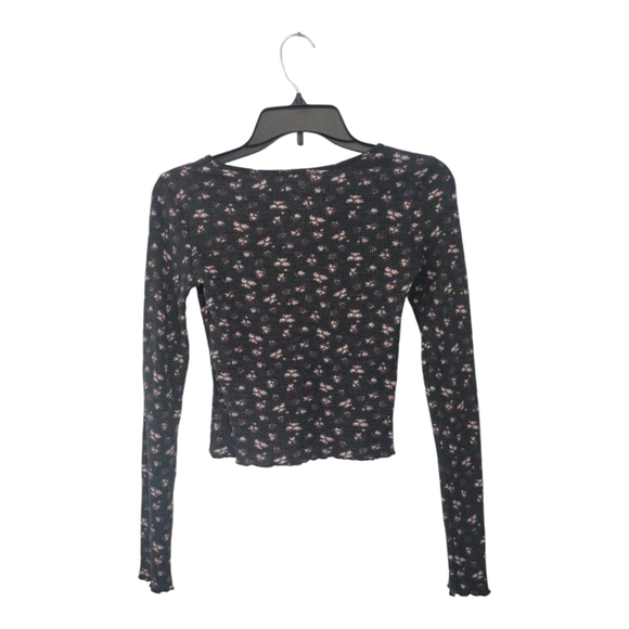 SO Juniors Long Sleeve Floral Top XS - Picture 4 of 7
